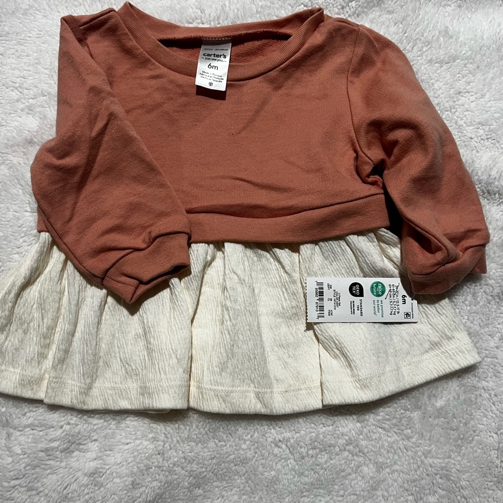Carter's Kids Top - Rust and Cream